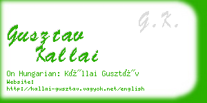 gusztav kallai business card